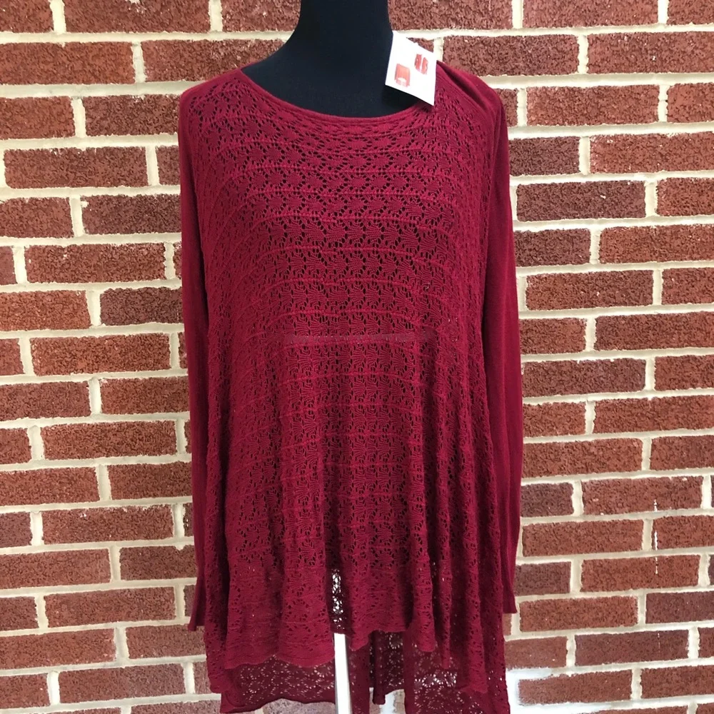 Grace & Lace Burgundy Sweater - Picture 6 of 7